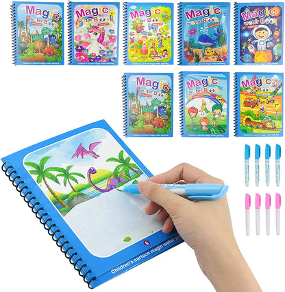 Magic Water™ | Set 2 Libros para Pintar con Agua + 2 plumones mágicos GRATIS